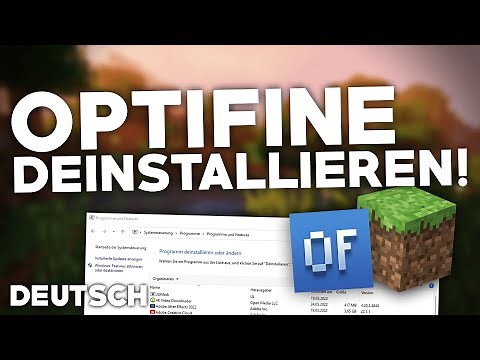 Optifine: UNINSTALL/DELETE! | Tutorial | German | 2024