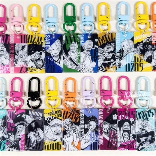 1.6 Inches | OP Pirate Crew Acrylic Keychain | Straw Hat Style Charm | Japanese Anime Bag Charm - Etsy