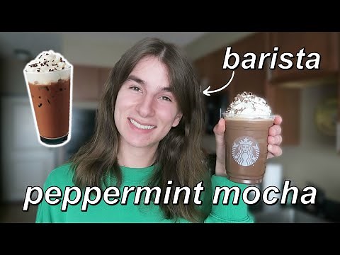 How To Make A Starbucks Peppermint Mocha at Home // by a barista