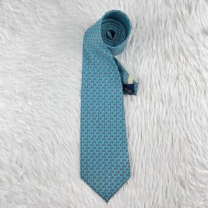 Salvatore Ferragamo Silk Tie: Turquoise Turtle Pattern, Made in Italy Necktie - Etsy