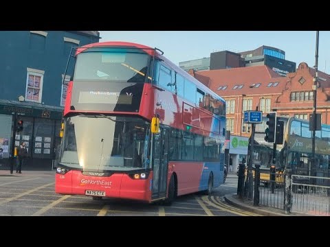 A Convoy of Go North East Buses Arrive into Newcastle Eldon Square Bus Station.