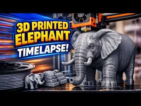 3D Printed Elephant Timelapse | Satisfying Full Print Process 🐘