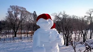 1.3K views · 231 reactions | A giant snow sculpture of the mascot of the Quebec Winter Carnival in Canada has been put on display in Harbin, capital of China's northernmost Heilongjiang Province. #GLOBALink | China Xinhua News | Facebook