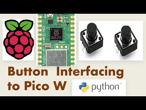 How to interface a push button with raspberry pi pico W | Switch Pushbutton interfacing programming