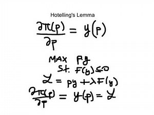 Lab 3.5 Hotelling's Lemma