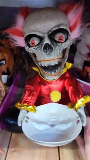 🤡💀 Two Faced Creepy Clown Toy Doll Animatronic Halloween Decor Home Depot #viral #trending #shorts