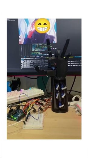 Arduino ile Protez Kol | DIY Bionic Arm #3d #model #shorts #reels #shortvideo