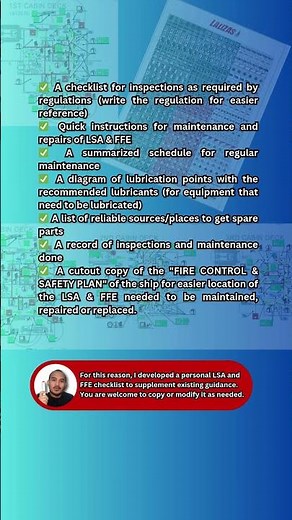 PERSONAL LSA & FFE CHECKLIST