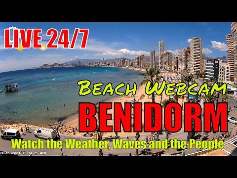 Benidorm Live Beach Cam 🇪🇸 Streamed 8th May 2024 (2)
