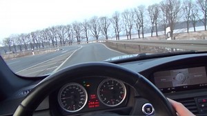 BMW M3 E92 – Downshift to 3rd Gear and Acceleration on Autobahn POV Drive