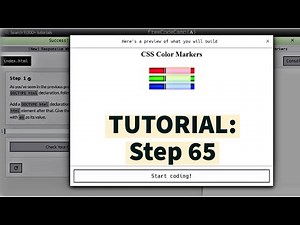 freeCodeCamp | Learn CSS color markers: step 65