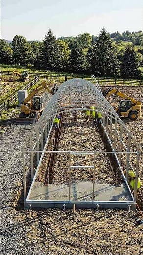 Greenhouse Build: From Foundation to Harvest 🍅 #construction #gardening #diy