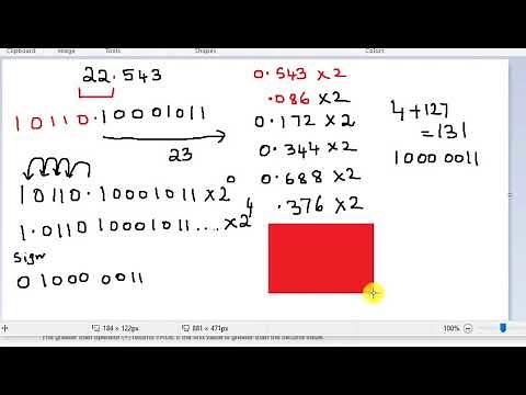 Float to binary example