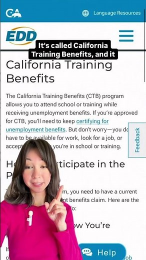 California Training Benefits