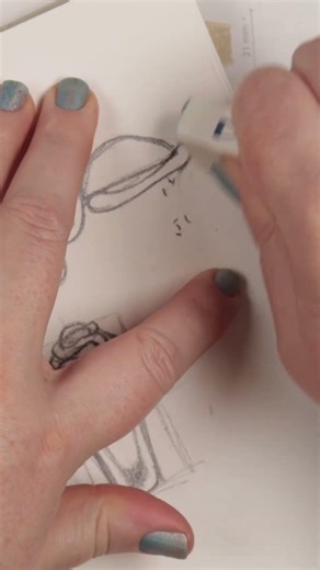 Graphite Ring Study Realistic Drawing Pencil Rendering #drawwithme