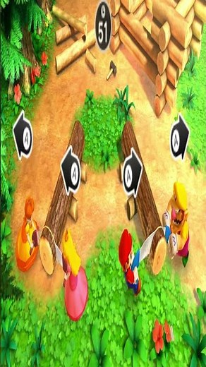 Mario Party the Top 100 – Lumberjack Challenge Daisy vs Peach vs Mario vs Wario