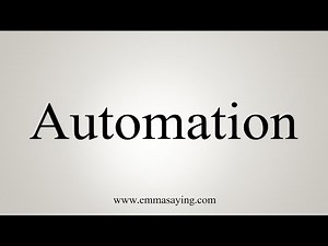 How To Say Automation