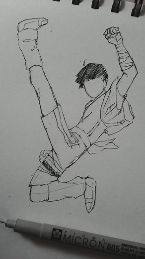 Rock Lee Throwing Pose Drawing Tutorial