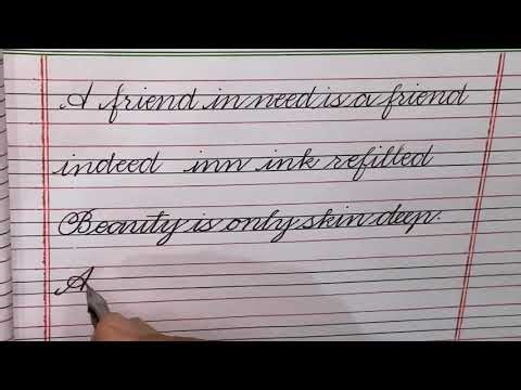 Best proverbs of life. How to do cursive writing. Learn cursive (uploaded playlist available)