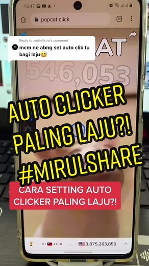 Cara Setting Auto Clicker Paling Cepat! #mirulshare
