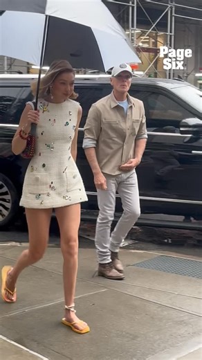 Page Six on Instagram: "Gigi Hadid was spotted arriving to her Havaianas collab launch party in NYC ☔️"