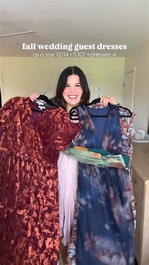 Kelly | Midsize Fashion | Midsize fall wedding guest dresses from @balticbornclothing 👗 which dress is your fav?! All these colors + prints are making me sooo... | Instagram