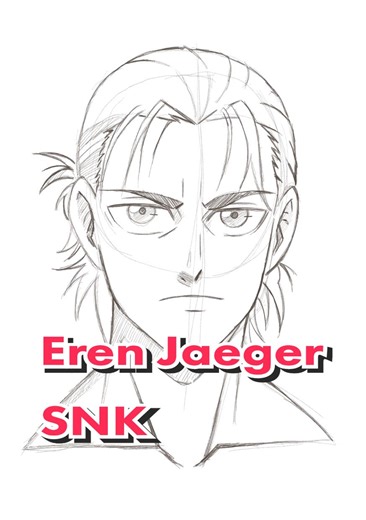 Easy Attack on Titan Eren Jaeger Drawing Tutorial