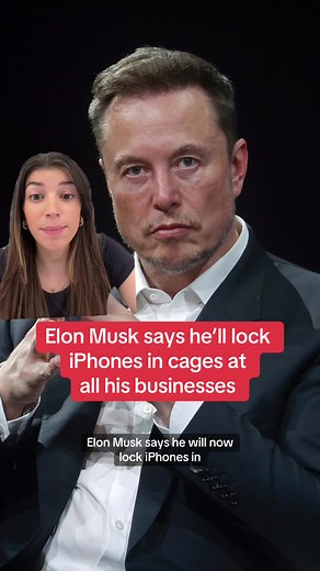 Elon Musk says he’ll lock iPhones in an electromagnetic cage at all his businesses after Apple announces OpenAI partnership. #elonmusk #musk #elontok #iphone #iphonetricks #apple #applewatch #ios #ios18 #tech #techtok #technology #ai #artificalintelligence #chatgpt #openai #chatbot #x #security #cage #electromagnetic