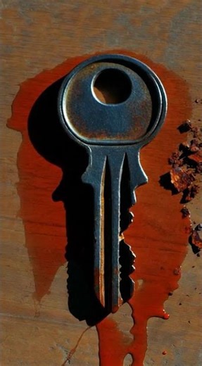 Rusty Key Cleaning Transformation 🔑✨ | Satisfying Rust Removal #ai #asmr #metalrevival #rustremoval