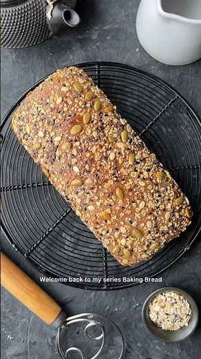 HEALTHIEST BREAD recipe ever! 7 seed multigrain bread (no Maida, no eggs) BAKING BREAD #shorts