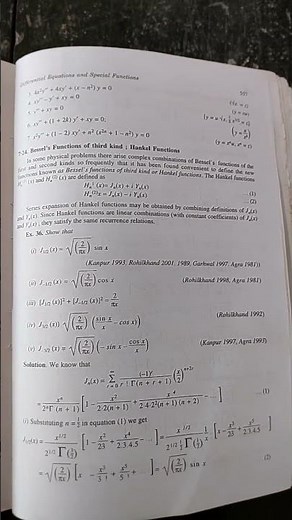 Bessel's Function notes Mathematical Physics