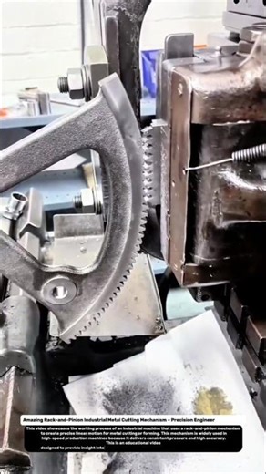 Amazing Rack-and-Pinion Industrial Metal Cutting Mechanism – Precision Engineering in Action.