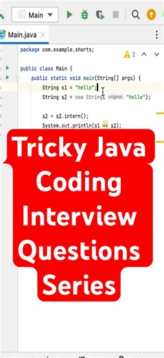Java Tricky Interview Coding Program 6 #java #javaprogramming
