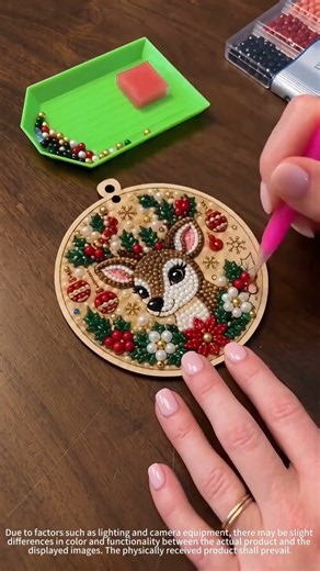 🎄Christmas DIY Diamond Painting Ornaments Kit (6-Piece) – Xmas Tree Hanging Craft Decoration