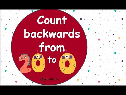 Count Down From 20 to 0 | Genial Kids | Count Numbers Backwards form 20 to 0