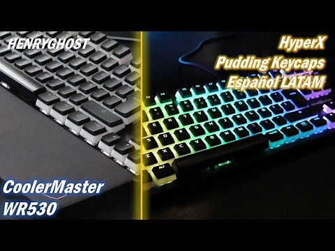 HyperX Pudding Keycaps en Español y Almohadilla CoolerMaster WR530 - Accesorios para tu teclado!