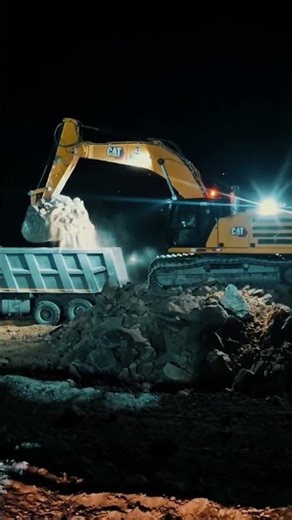 Night Shift Power 💪 | Excavator Loading Work #excavator
