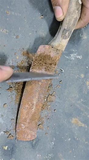 Old Rusty Knife vs. Electric Tools! 🔥 #restoration #shorts