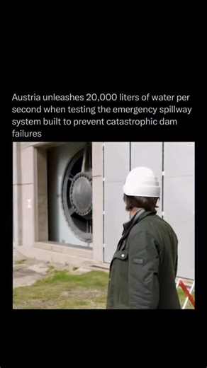 Techzaar on Instagram: "Follow @techzaar_official_ for more -In Austria, engineers conduct dramatic large scale tests of emergency spillway systems designed to prevent catastrophic dam failures. During these tests, up to 20,000 liters of water per second are released in a controlled surge, simulating extreme flood conditions and ensuring the structure can handle immense pressure without compromising safety. One notable example is the spillway system at the Kölnbrein Dam, part of the Malta-Reisse