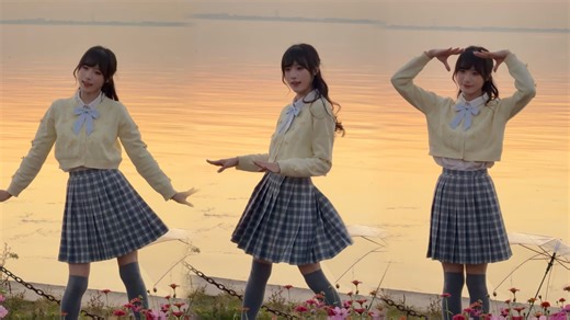 拍到了会变色的夕阳花海！