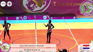 1.1K views · 33 reactions | MWF/  EUROPEAN 2nd VICE CHAMPION 2023.  DUO BATON SENIORS /PLESNI KLUB "A"-CRO  #mwf #emf #champion #majorettesport #elegance #energy #perfection www.mwfchampionship.com www.majorettes-mwf.net | MWF - Majorette-sport WORLD Federation | Facebook