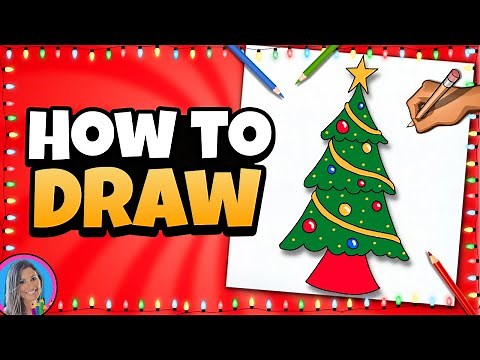 🎄 EASY Christmas Tree Drawing! How to Draw for Kids | Simple Holiday Art