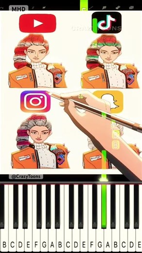 Which one is your favorite? ‪@CrazyToons-Animated‬ - Piano Tutorial