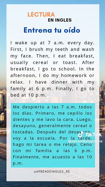 Rutina Diaria: Aprende Inglés A1 Fácil