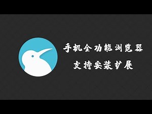 全功能手机浏览器，支持安装电脑端扩展。-- Kiwi Browser
