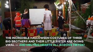 'Best' big brothers dress up in amazing Halloween costumes for their little sister