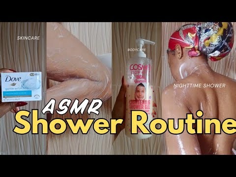 MY SIMPLE NIGHTTIME SHOWER ROUTINE | Shower ASMR + Body care + Skincare