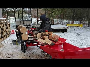 Wolfe Ridge 28 Pro Log splitter with 4 way hydraulic wedge -Honda testing