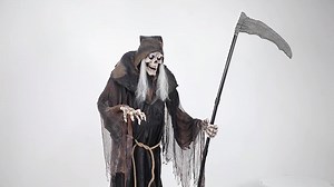 NEW 2021 Lunging Reaper Animated Halloween Prop Standing at 6ft this Lunging Reaper Animated Prop with patented Digiteye technology will add the element of surprise to your next haunted scene! Three activation options include Steady-On, Infra-Red Sensor, or Step-Here Pad. There is also a volume control so you can adjust to your surroundings. In stock now and ready to ship. For full details visit https://www.costumes.com.au/lunging-reaper-w-digit-eyes.html | Costumes.com.au | Facebook