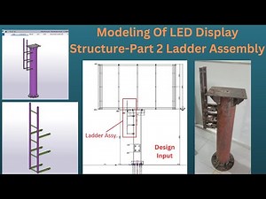 Modeling of LED Display Structure Part-2|Ladder Assembly |Tekla Structure |With Fabrication| BIMINDC